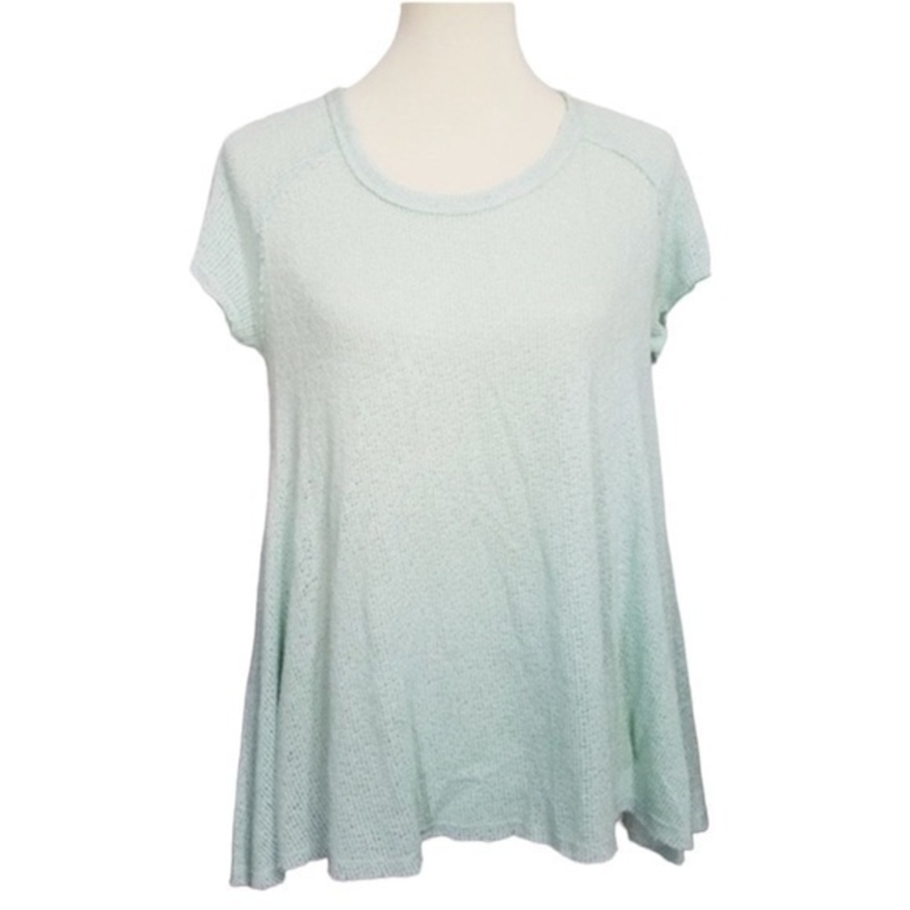 ALTAR’D STATE mint split back short sleeve top